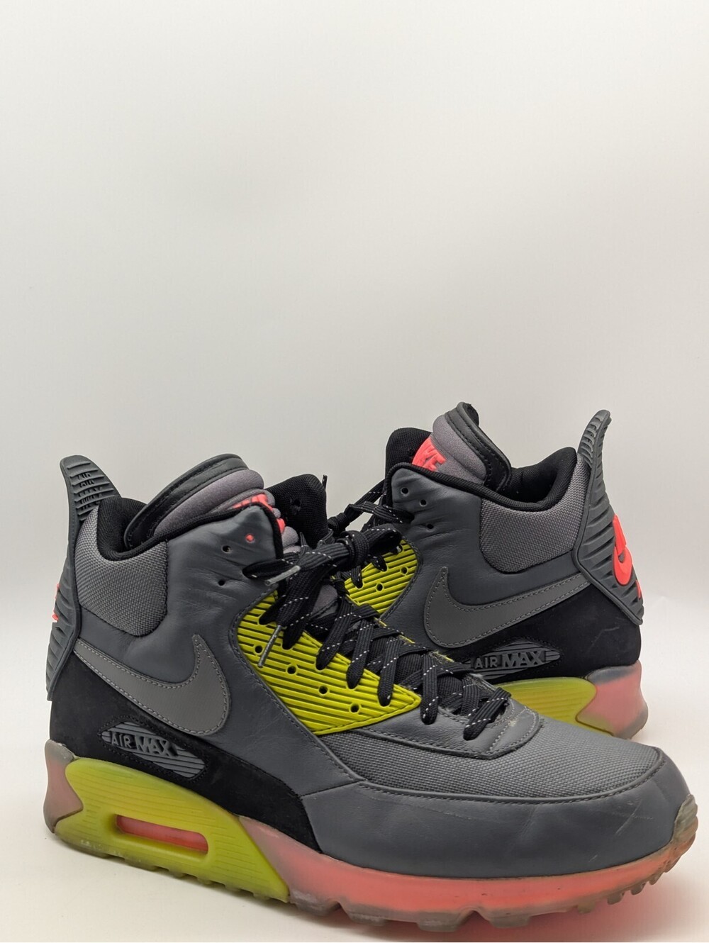 Mens Size 12 - Nike Air Max 90 Ice Sneakerboot Shoes Gray Green Black 684722-002